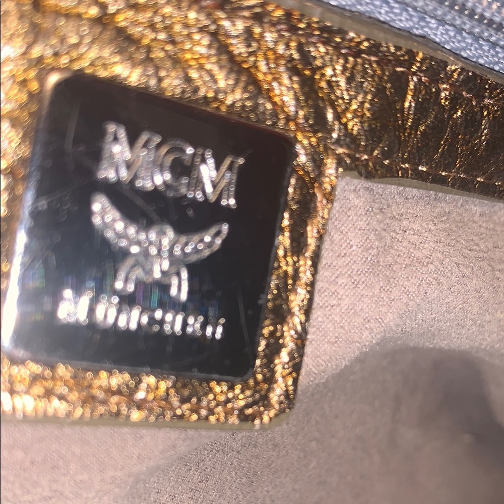 MCM White and Gold Satchel Bag - Picture 15 of 16